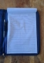папка луксозна за документи с цип синя размер A4, снимка 5