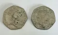 2 монети от 50 пенса (50 pence) - Великобритания, снимка 1