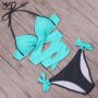 2022 Секси дамски бански костюм горнище кръст превръзка бикини комплект плажен бански костюм за плув, снимка 10