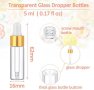 Нов Комплект 10 броя 5ml Стъклени Бутилки за Масла, Златист Капак, снимка 3