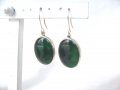  Сребърен Авторски Комплект- Обеци и Медальон с Нефрити, снимка 5