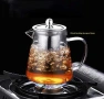 Стъклен огнеупорен Чайник - Кана с инфузер 550мл,Прозрачен, снимка 5