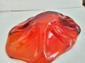 кристална  купа фруктиера цветно стъкло , снимка 4
