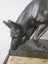 34см-4кг Diller статуетка/стара немска бронзова скулптура/фигура на куче-немска овчарка, снимка 5