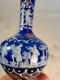 италианска арт ваза цвят кобалт с позлата , снимка 10