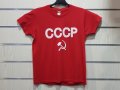 Нова червена мъжка тениска с трансферен печат СССР, Русия, снимка 13