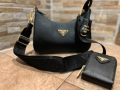 Стилна дамска чанта в стил Prada – с допълнителен портфейл, снимка 2
