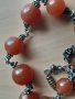 Ретро гердан, етно, карнеол, гранулация, 265к, посребрен бронз,

, снимка 6