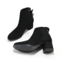 Дамски боти с плътен ток нов модел черен цвят код36, снимка 4