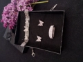 Обеци, гривна и пръстен с пеперуди , снимка 4