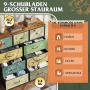 Скрин от плат с 9 чекмеджета, здрава стоманена рамка, Винтидж принт, снимка 4