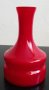 Червена опалинена стъклена ваза в стил арт деко от Мурано, снимка 2