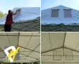 Професионална шатра 5x10 м XXL, огнеустойчив PVC брезент 550 гр/м2, снимка 11