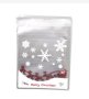 снежинки и Дядо Коледа със шейна Коледни опаковъчни пликчета торбички за дребни сладки или др, снимка 1