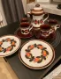 Керамика ръчно рисуван сервиз vintage 70's SCHRAMBERG, снимка 2