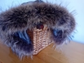 Богата естествена лисица /италианска качулка с лента, снимка 4