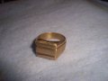 СТАР ПОЗЛАТЕН БРОНЗОВ РЕТРО АРТ ДЕКО ПРЪСТЕН с ПЕЧАТИ 18К 750 за КОЛЕКЦИЯ МАЙСТОРСКА ИЗРАБОТКА 24253, снимка 8