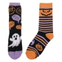 Halloween / Хелоуин пухкави чорапи, черно, оранжево и лилаво – 2 чифта_1252765, снимка 1