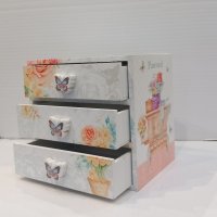 Стилна кутия за бижута с цветен принт /91884, снимка 4 - Декорация за дома - 43297953