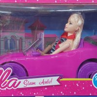 Детска розова кола с Барби и Кен, снимка 1 - Кукли - 43252226