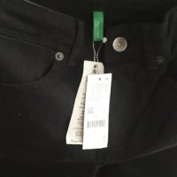 Дамски дънки марка Бенетон 7/8 цвят черен, снимка 2 - Дънки - 44003808