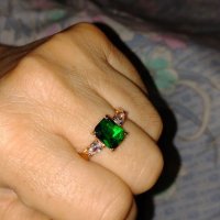Пръстен смарагд и диаманти 💓, снимка 7 - Пръстени - 37200258