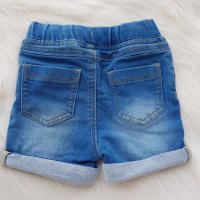 Къси дънкови панталони 6-9-12-18-24 месеца, снимка 3 - Бебешки дънки - 28887167