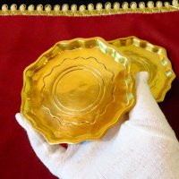 Масивна бронзова чиния за хапки 12 см. , снимка 2 - Антикварни и старинни предмети - 33337261