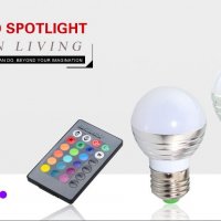 Крушка LED RGB , С дистанционно управление, E27, снимка 8 - Други стоки за дома - 28508864