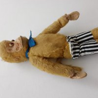 Стара играчка маймуна напълнена със слам , снимка 6 - Колекции - 43886650