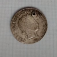 Сребърна монета 20 кройцера 1843 Е, снимка 2 - Нумизматика и бонистика - 40685395