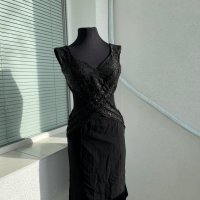 Официална черна рокля с гол гръб, снимка 14 - Рокли - 38983210