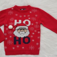 Коледен пуловер 7-8 години, снимка 3 - Детски Блузи и туники - 38312263