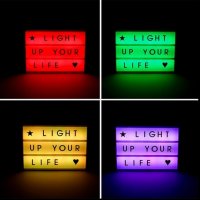 Светеща табела, RGB LED дъска, дистанционно и букви, 30x4,55x22 см, снимка 2 - Лед осветление - 44010348