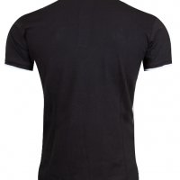 Мъжка тениска с яка 2100 черна, бяла и червена, снимка 5 - Тениски - 36960069