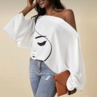Уникален бял топ Бохемия  , снимка 5 - Блузи с дълъг ръкав и пуловери - 44078308