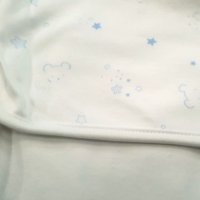 Бебешко памучно двупластово одеяло в синьо и бяло марка Babidu , снимка 3 - Спално бельо и завивки - 32921099