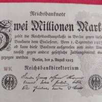 Райх банкнота  2 милиона марки 1923г. Германия рядка за колекционери 28275, снимка 4 - Нумизматика и бонистика - 37152786