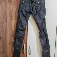Черен панталон с ниска талия, тесен крачол, снимка 2 - Панталони - 43143489