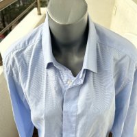Синя мъжка риза MONNI, снимка 5 - Ризи - 43351962