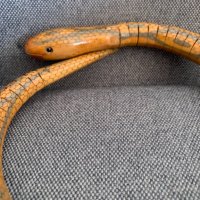 Интересна дървена пирографирана змия-1, снимка 2 - Образователни игри - 43982127