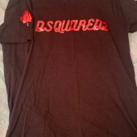 Дамска тениска черна с червен надпис, снимка 1 - Тениски - 38342095