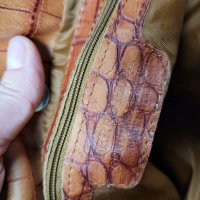 FERRO MODA естествена кожа чанта,красив десен,дълга дръжка, снимка 7 - Чанти - 38985776