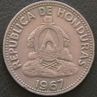10 центаво 1967, Хондурас, снимка 2 - Нумизматика и бонистика - 28294499