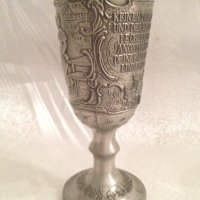 Немски старинни калаени чаши на столче "Lindenwirthin" лична колекция, снимка 6 - Антикварни и старинни предмети - 43036065
