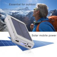 Соларна външна батерия power bank 60000mah с led фенер телефон iphone, снимка 7 - Външни батерии - 27873367