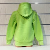 Нов детски изчистен суичър в неонов зелен цвят с качулка, снимка 3 - Детски анцузи и суичери - 38173826