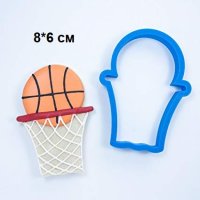 Баскетболен кош Баскетбол пластмасов резец форма фондан тесто бисквитки, снимка 1 - Форми - 27638726