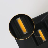 Aisilan LED стенна лампа, Черна модерна 3000K, IP65 Водоустойчива, снимка 6 - Лампи за стена - 43164615