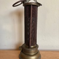 Антична месингова лампа Дейви, Англия , снимка 1 - Антикварни и старинни предмети - 43488259